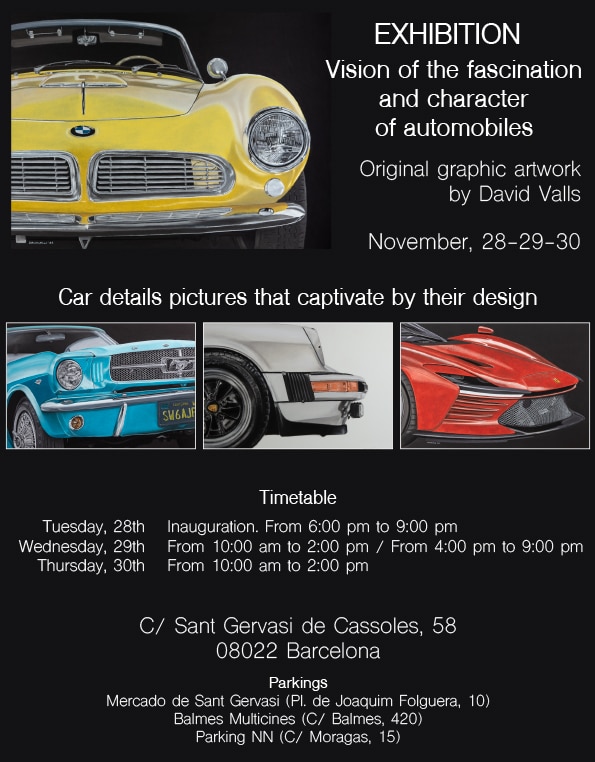 Information and details of the exhibition of car paintings to be held in Barcelona.